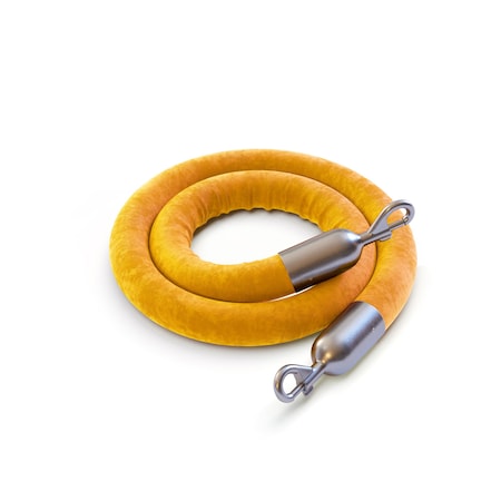 Montour Line Velvet Rope Gold With Satin Stainless Snap Ends 8ft.Cotton Core PVR150-80-GD-SE-SS